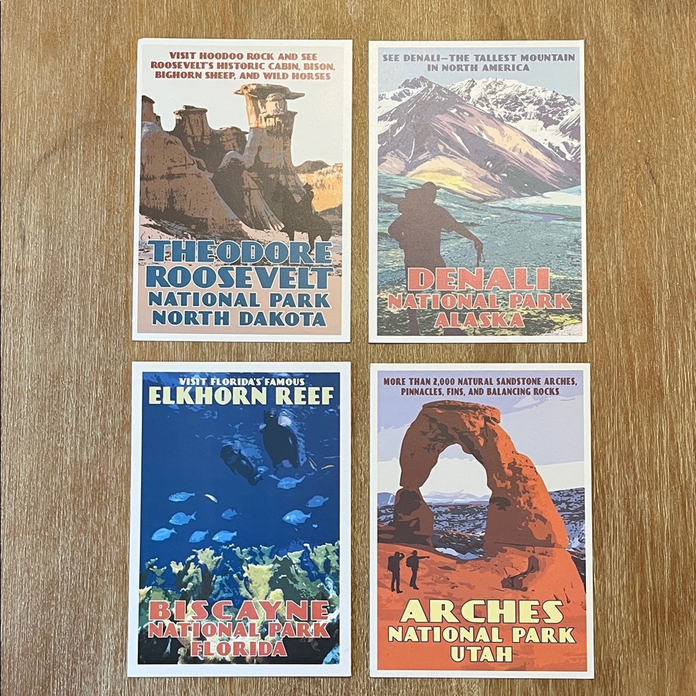 National Parks Postcard Set of 4